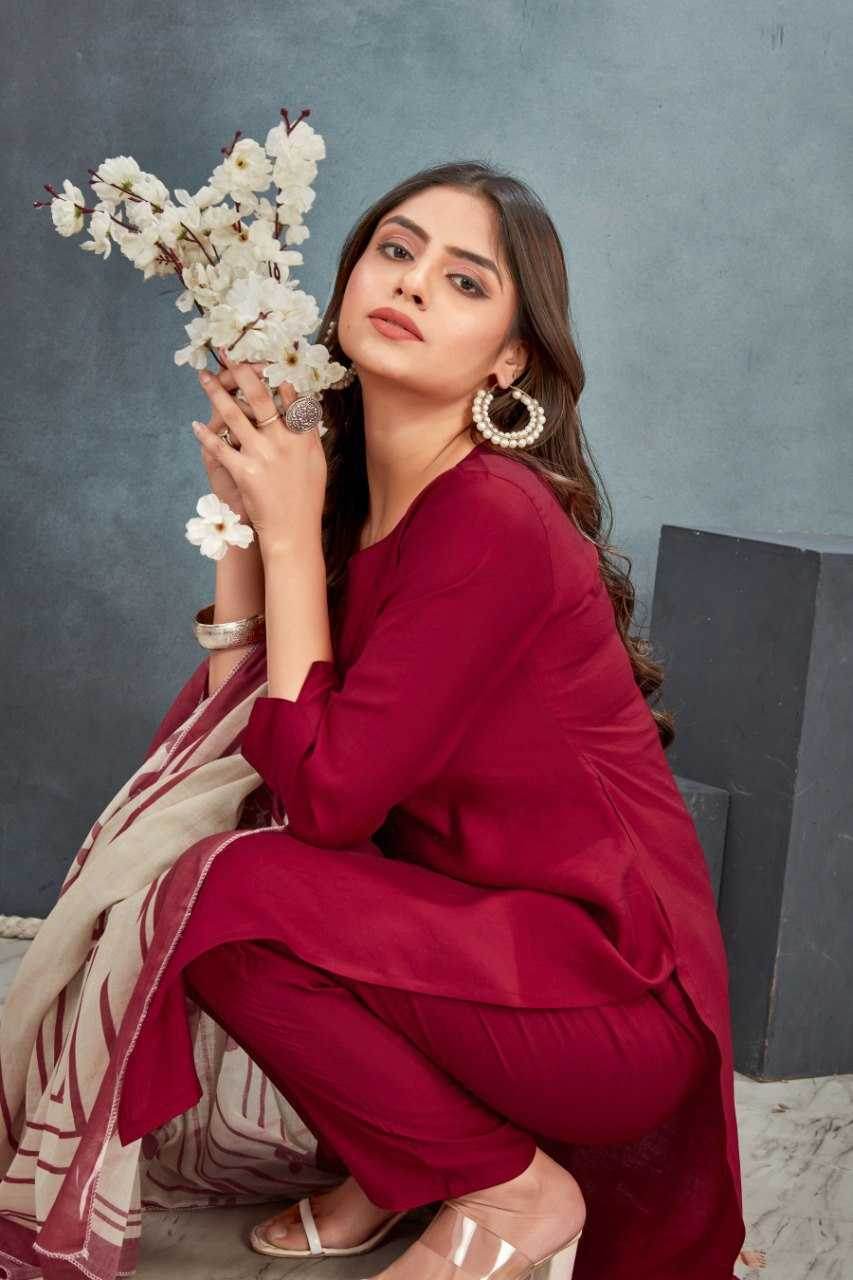 Heavy Roman Silk Kurti Bottom With Dupatta - MYLUXURY LANE ENTERPRISE